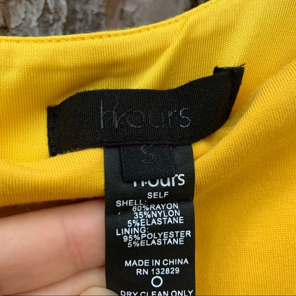 Yellow Semi-Formal Mini Cutout Dress - Picture 4 of 6